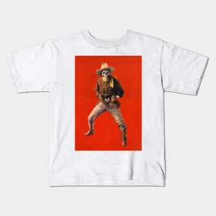 Vintage Skeleton Cowboy Kids T-Shirt